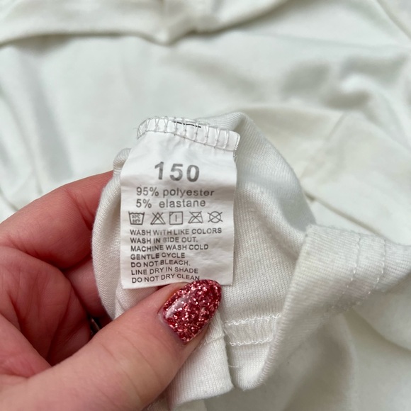 Los Angeles Gothic Font Long Sleeve Shirt White Streetwear Top youth large - Picture 3 of 3